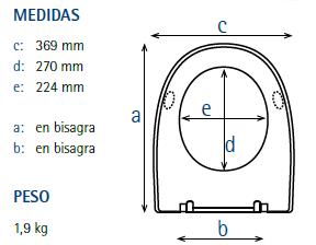 ASIENTO W.C MODELO SILVIA BLANCO