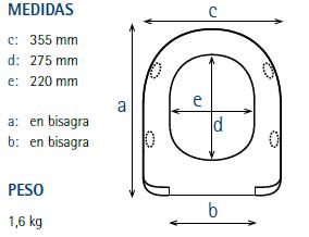 ASIENTO W.C MILOS BLANCO BISAGRA M-36