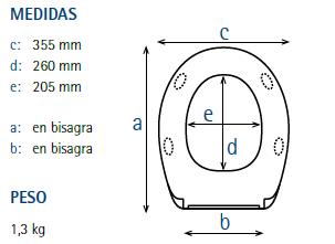 ASIENTO W.C ALEXIA BLANCO BISAGRA M-36P