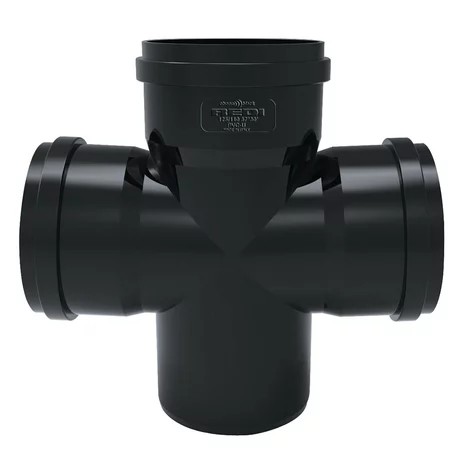 TE DOBLE 110X87º BAJANTE INSONORIZADA PHONOBLACK